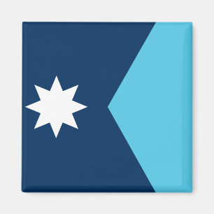 Imán con Bandera de Minnesota, EE. UU.