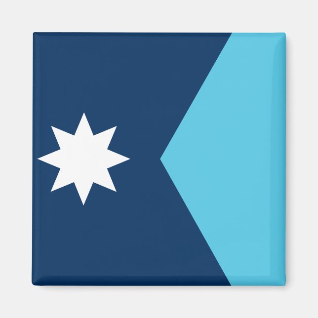 Imán con Bandera de Minnesota, EE. UU. (Frente)