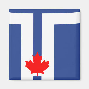 Imán con bandera de Toronto, Canadá