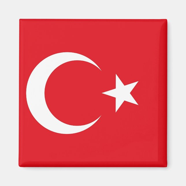 Imán con bandera de Turquía (Frente)