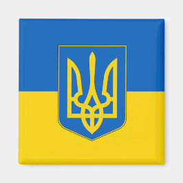 Imán con bandera de Ucrania