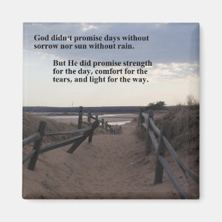 imán con camino al lago - promesa de Dios