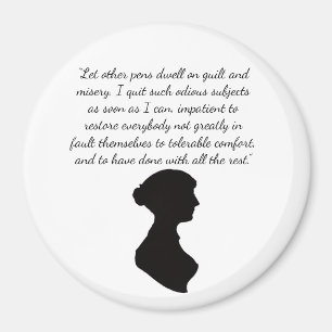 Imán con cita de Jane Austen