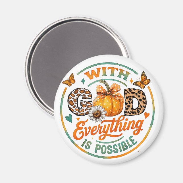 Imán Con Dios todo es posible (Anverso/Reverso)