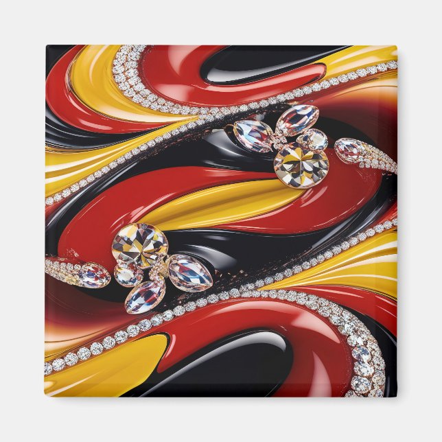 Imán con diseño de colores belgas (Frente)