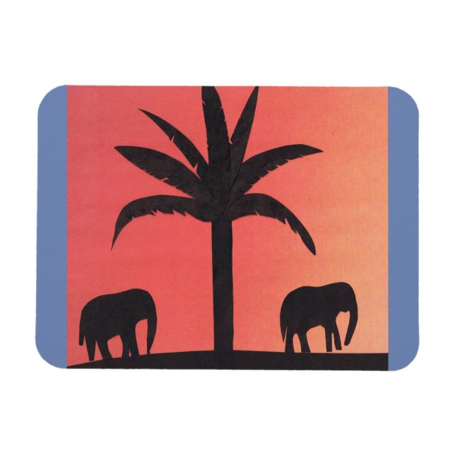Imán con diseño de elefante (Horizontal)