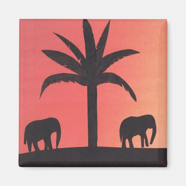 Imán con diseño de elefante (Frente)