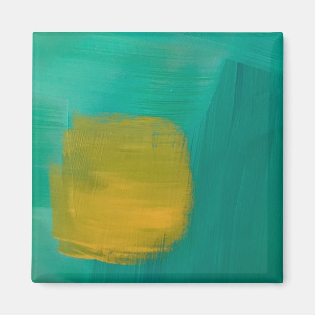 Imán con diseño de sol brumoso (Frente)