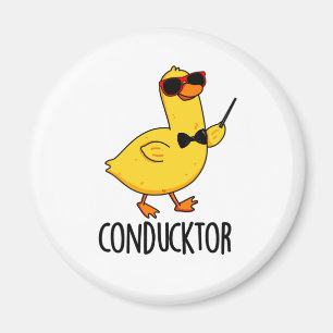 Imán Con-duck-tor Funny Music Conductor Duck Pun