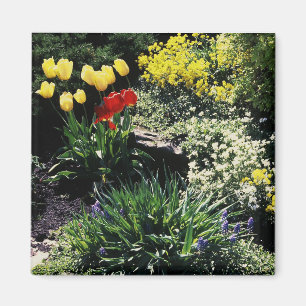 imán con el jardín de flores
