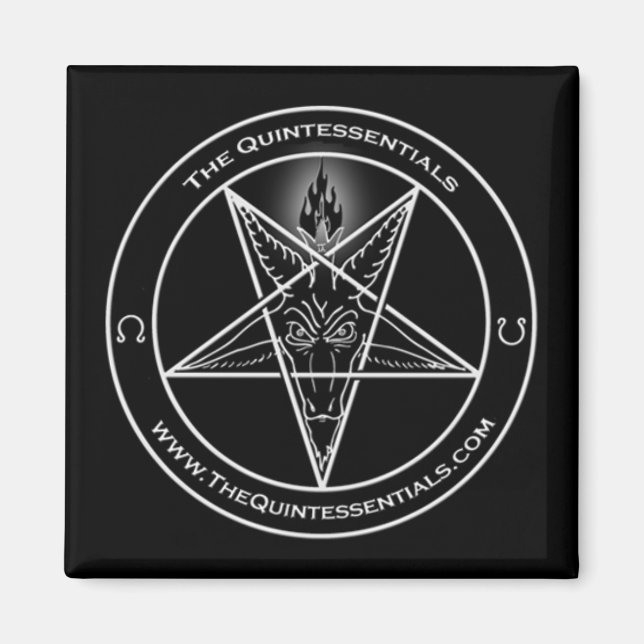 Imán con el logotipo "Baphomet" de Quintessentials (Frente)