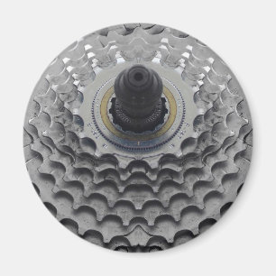 Imán con el piñón de la bici