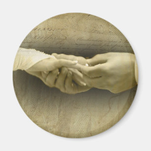 Imán Con este anillo, amor romántico de la boda del