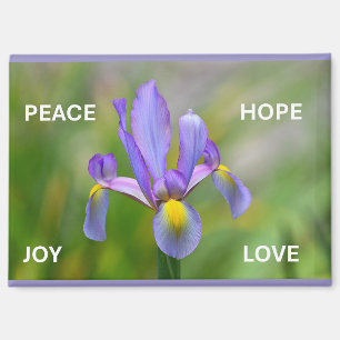 Imán con flor de Iris y temas de Adviento