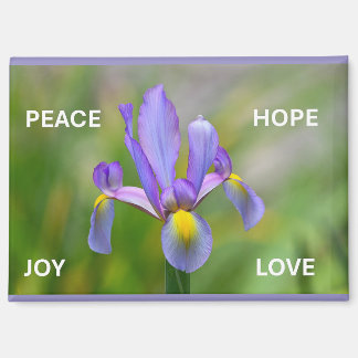 Imán con flor de Iris y temas de Adviento