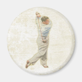 Imán con jugador de golf de época