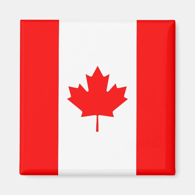 Imán con la bandera de Canadá (Frente)