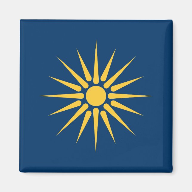 Imán con la bandera de Macedonia, Grecia (Frente)
