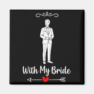 Imán Con la novia coincidiendo con la pareja de boda lu