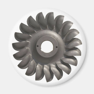 Imán con la turbina del agua