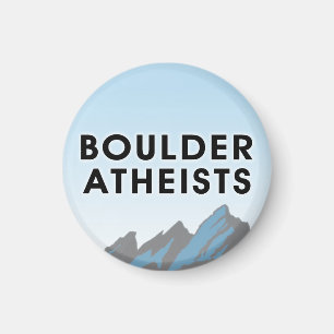 Imán con logotipo de ateos de Boulder
