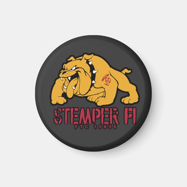 Imán con logotipo de bulldog (Frente)