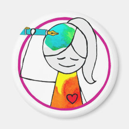 imán con logotipo de HWJ