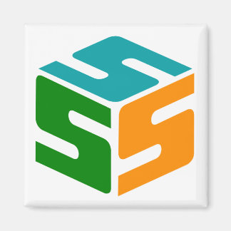 Imán con logotipo en cubos S