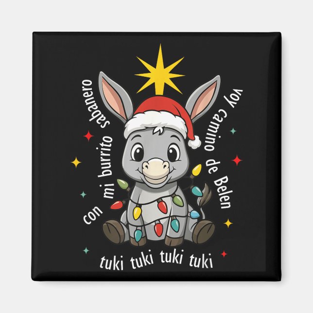 Imán Con Mi Burrito Sabanero Mexican Tuki Tuki Latino X (Frente)