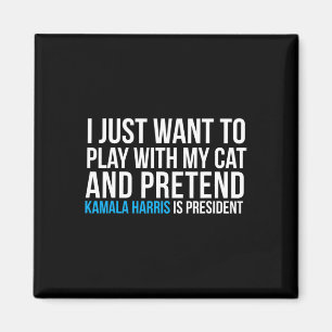 Imán Con Mi Gato, Kamala Harris Es El Presidente Ele