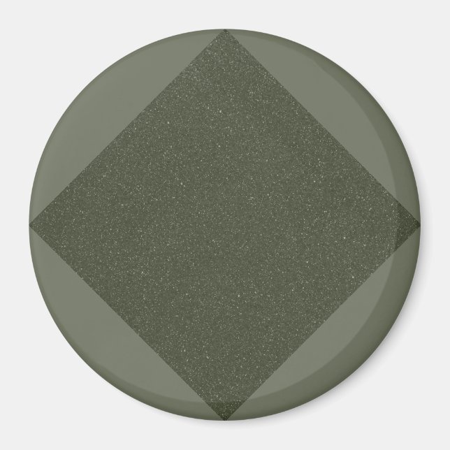 Imán con Patrón de Diamante Verde Musgo (Frente)