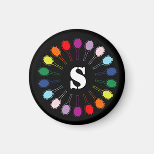 Imán Con raquetas de tenis en monograma personalizado