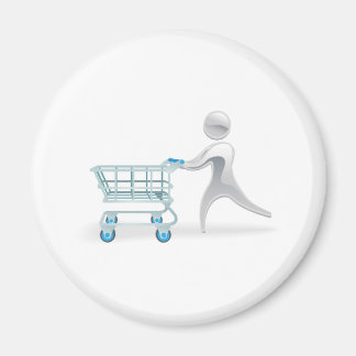Imán Concepto de trolly de carro de la compra de caract