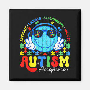 Imán Conciencia Aceptación Sonrisa Cara Maestro Niño Au