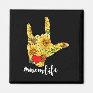 Imán Conciencia Asl Idioma Rótulo Girasol Te Amo