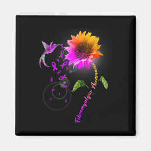 Imán Conciencia Colibrí de girasol morado