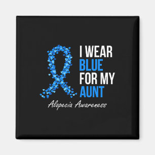 Imán Conciencia De Alopecia Que Llevo Azul Por Mi Tía A