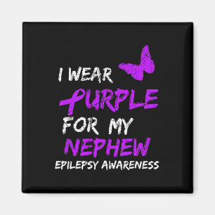 Imán Conciencia De Epilepsia Que Llevo Púrpura Por Mi C