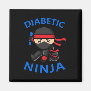 Imán Conciencia de la Diabetes Tipo 1 Ninja Diabético T