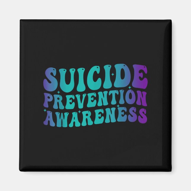 Imán Conciencia de Prevención del Suicidio Groovy Verde (Frente)
