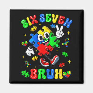 Imán Conciencia del autismo 67 seis siete bruh chico ch