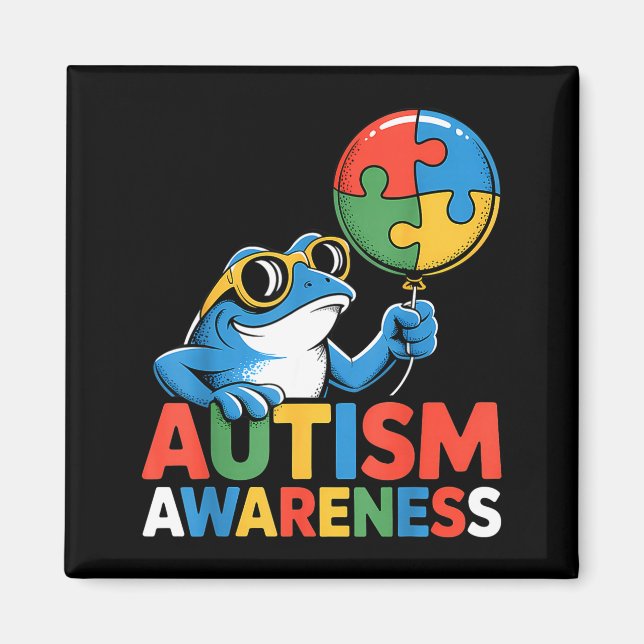 Imán conciencia del autismo autista  (Frente)
