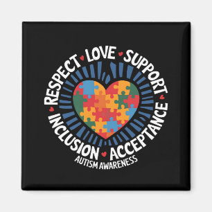 Imán Conciencia del Autismo Respeto Autista Amor Apoyo