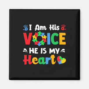 Imán Conciencia del autismo Soy su voz Él es mi madre d