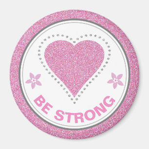 Imán Conciencia del Cáncer de Mama Corazón Fuerte