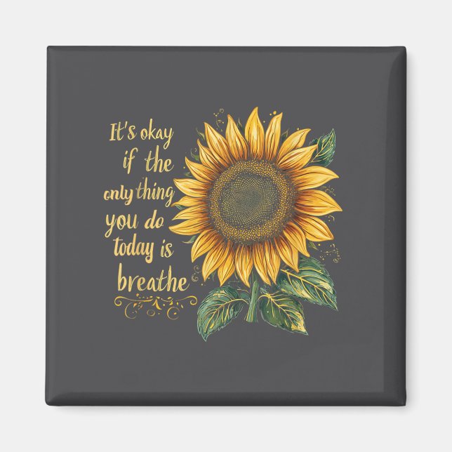 Imán Conciencia del suicidio del girasol (Frente)