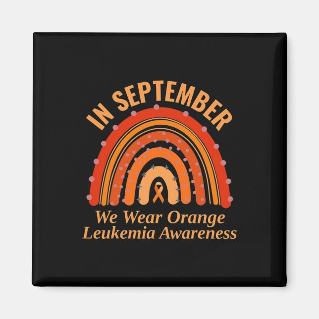 Imán Conciencia En Septiembre Usamos Arcoiris Naranja (Frente)