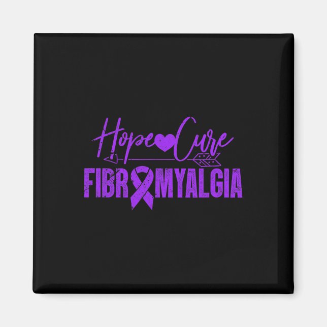 Imán Conciencia Esperanza Cure Fibromialgia Fibromiosit (Frente)