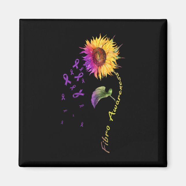 Imán Conciencia Fibro del girasol (Frente)