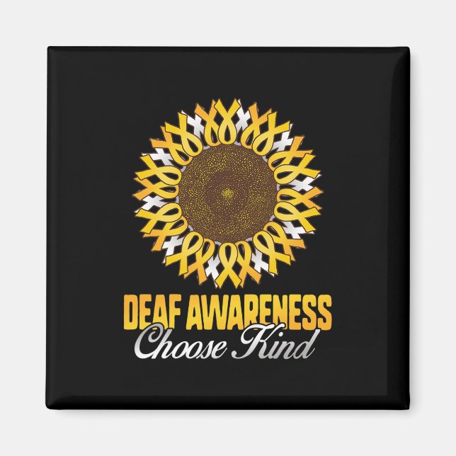 Imán Conciencia Girasol Elegir clase de cinta amarilla  (Frente)